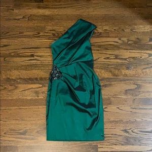Gorgeous green formal winter dress